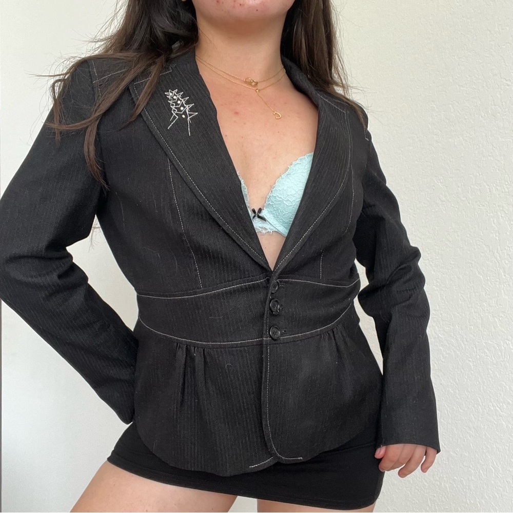 LOFT Black Fitted Blazer Jacket - image 3